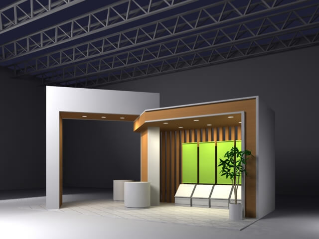 モダンな展示ブースの設計図